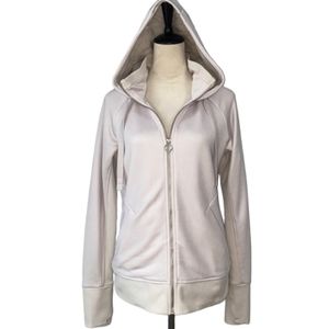 New Athleta Triumph Luxe Women's Small Shine zip-up Hoodie Lined Fur Jacket